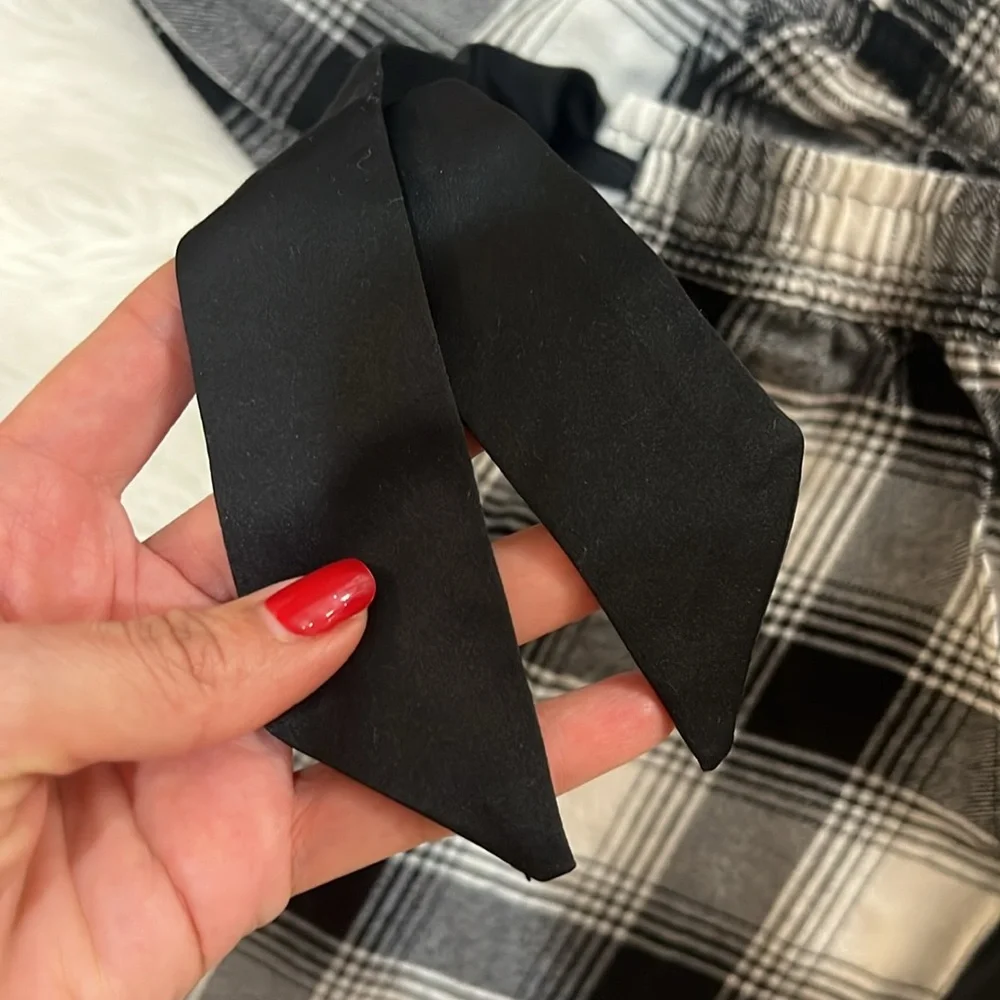 Abercrombie and Fitch Plaid Black and White Pajama set
